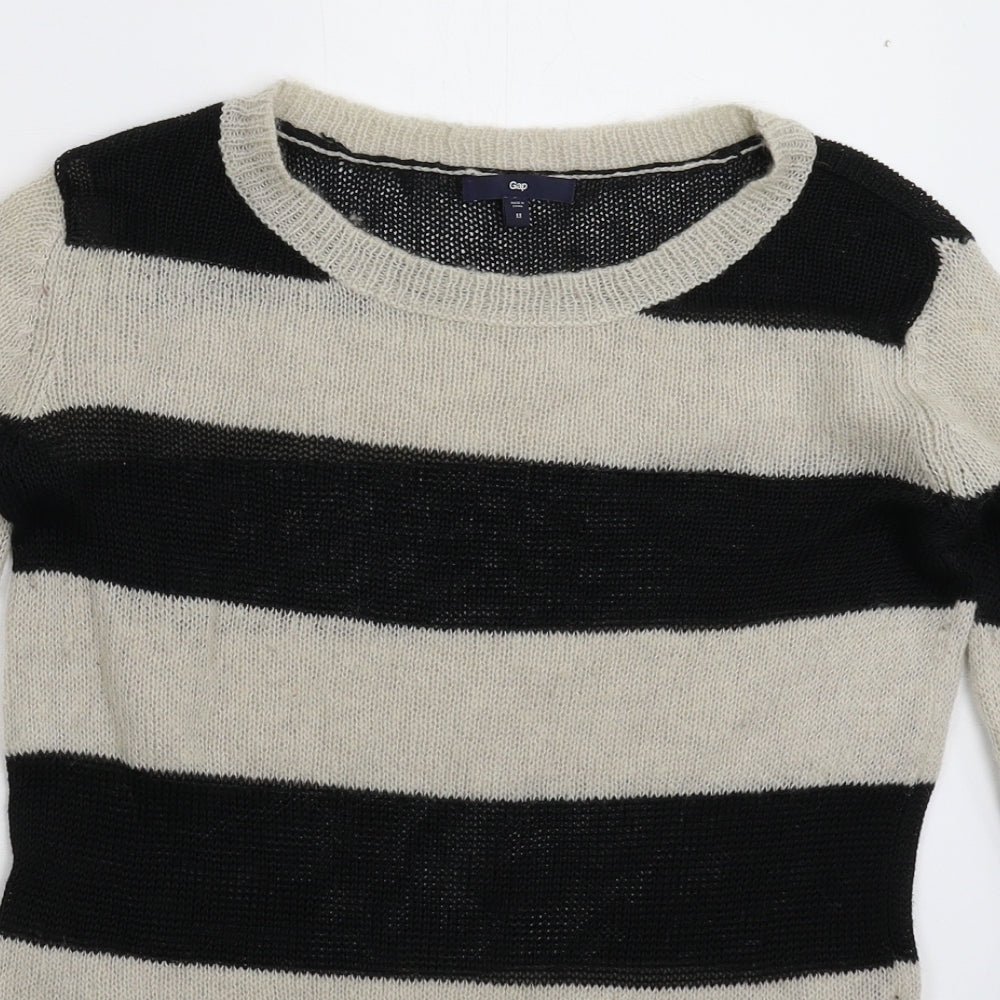 Gap Womens Grey Striped Knit Pullover Jumper Size M