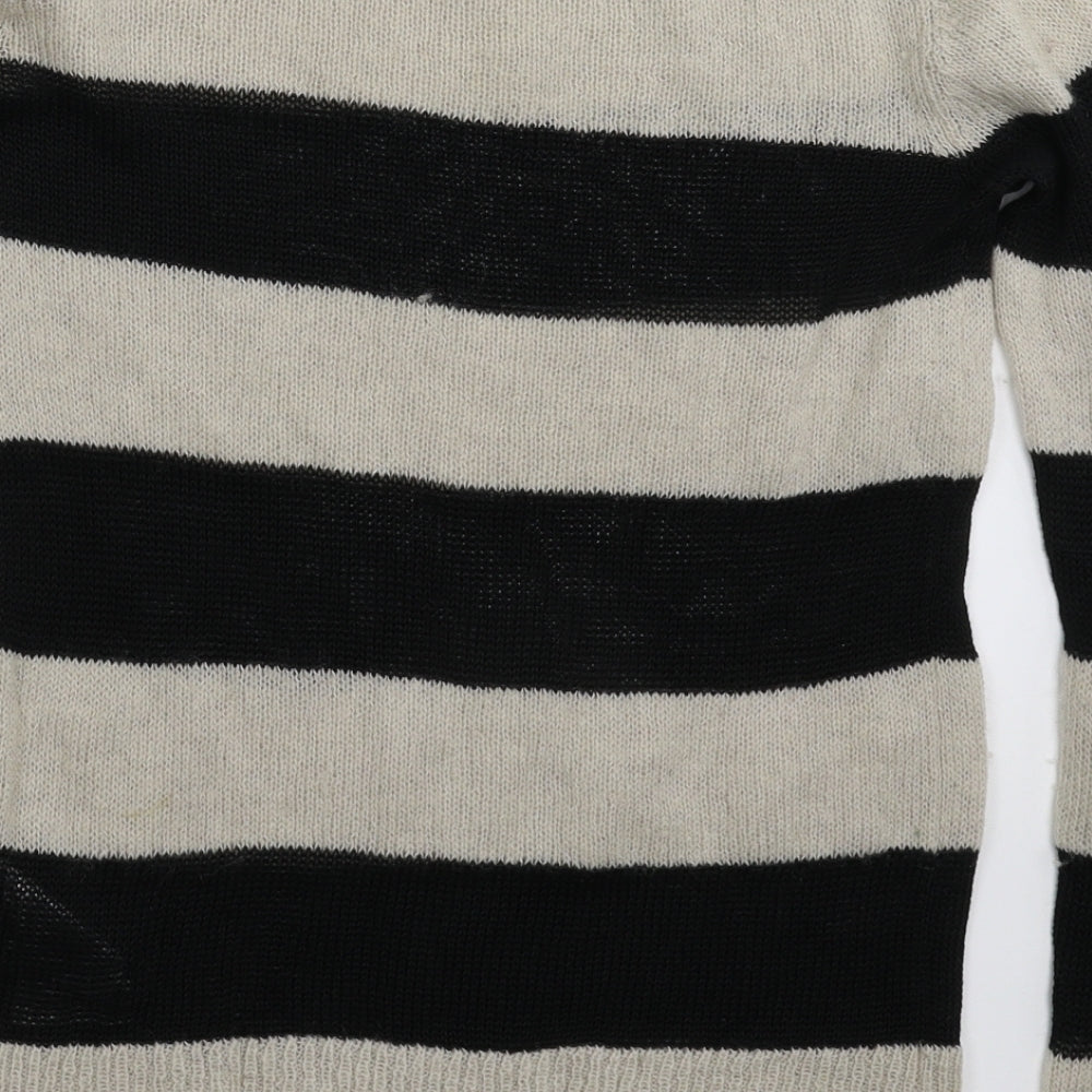 Gap Womens Grey Striped Knit Pullover Jumper Size M