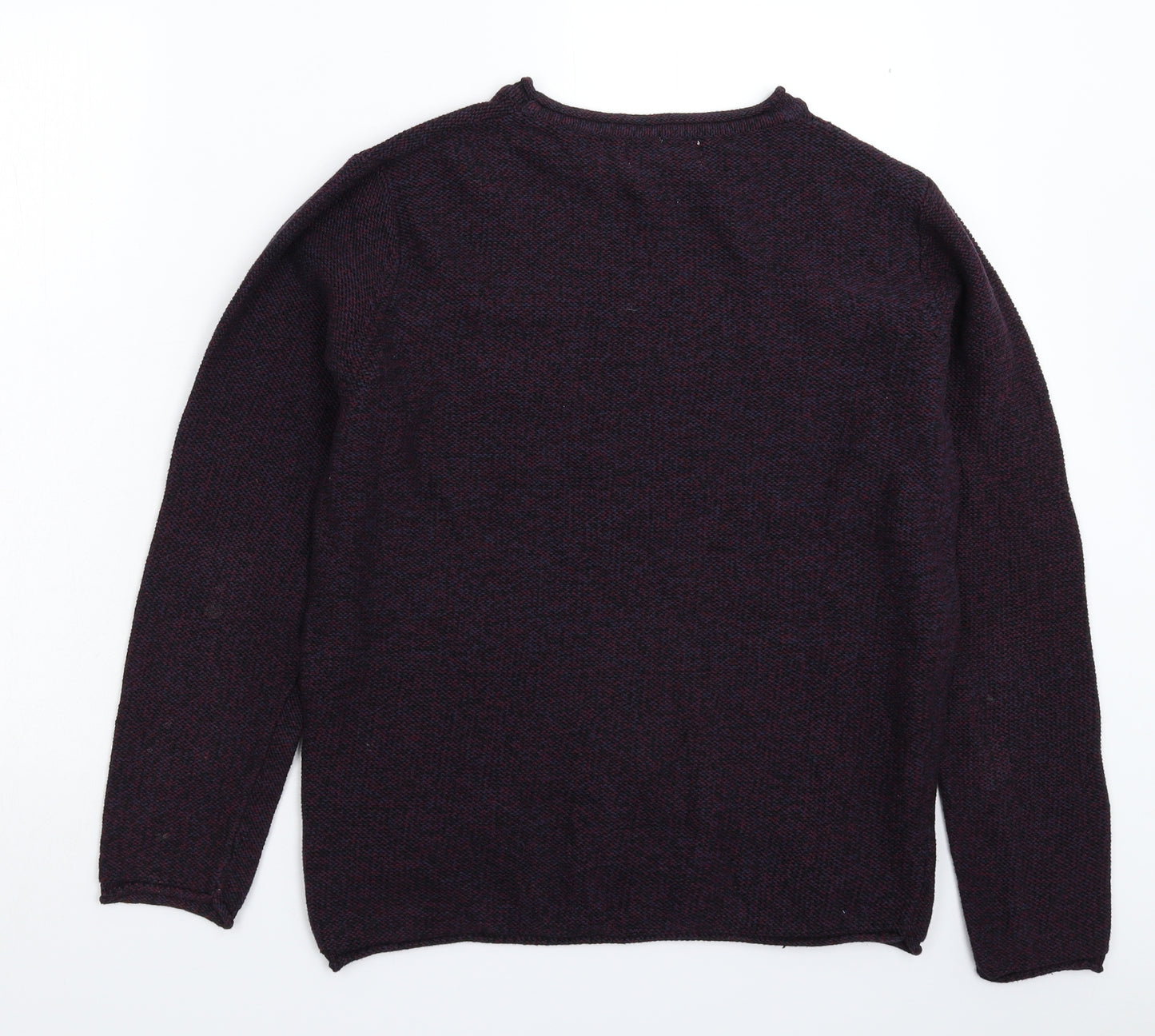 Cedar Wood State Mens Purple  Knit Pullover Jumper Size L