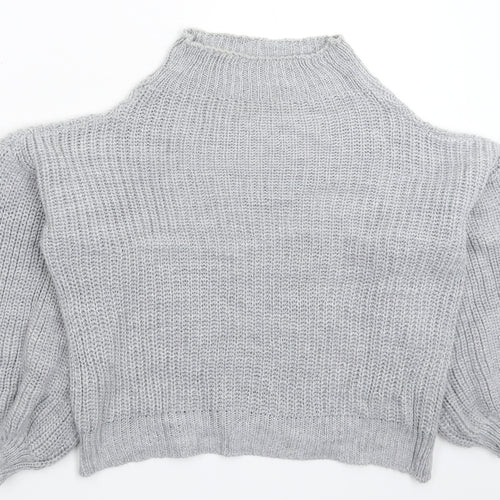 Misspap Womens Grey  Knit Pullover Jumper Size M