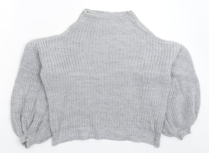 Misspap Womens Grey  Knit Pullover Jumper Size M
