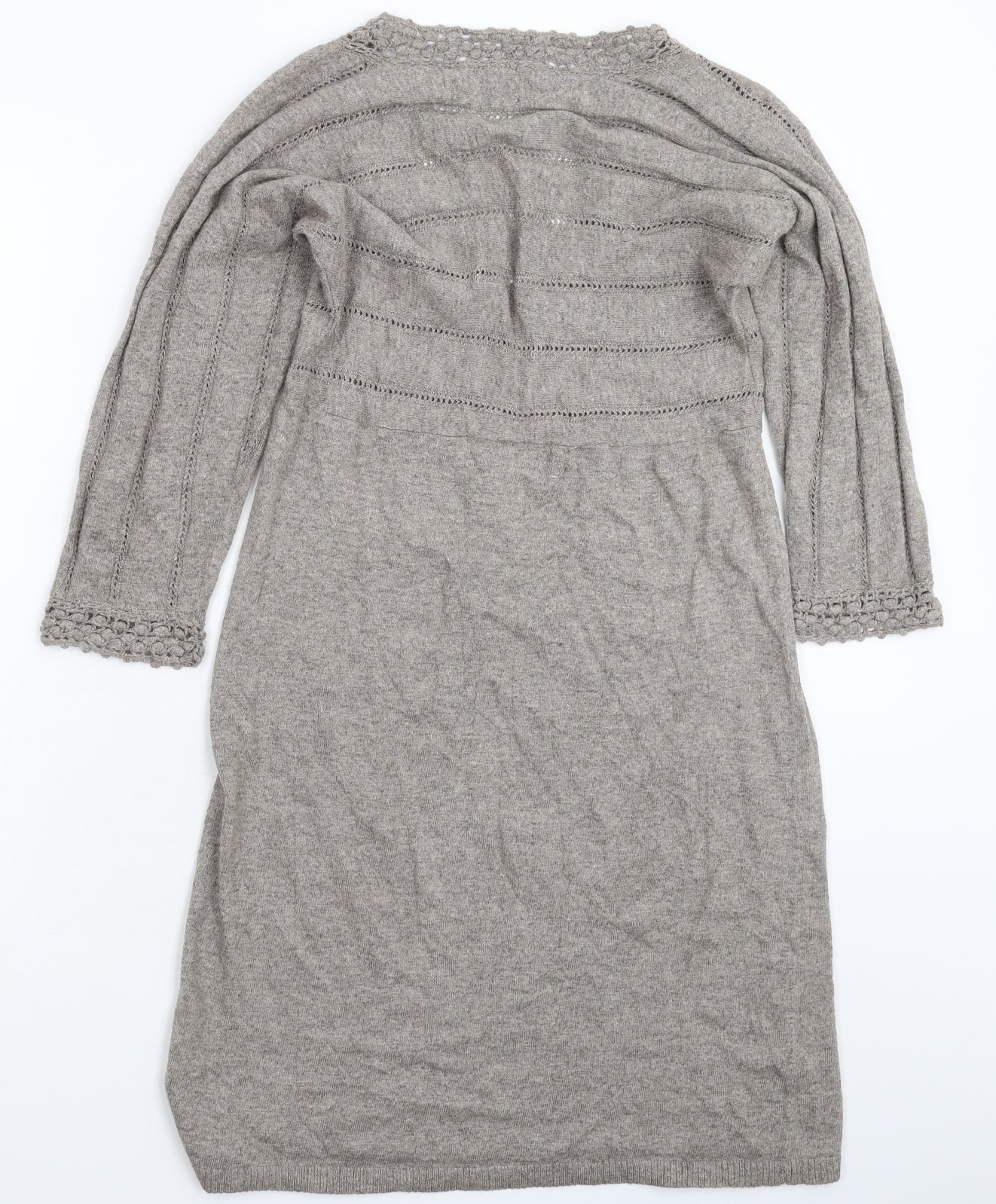 Monsoon Womens Grey  Knit Jumper Dress  Size M