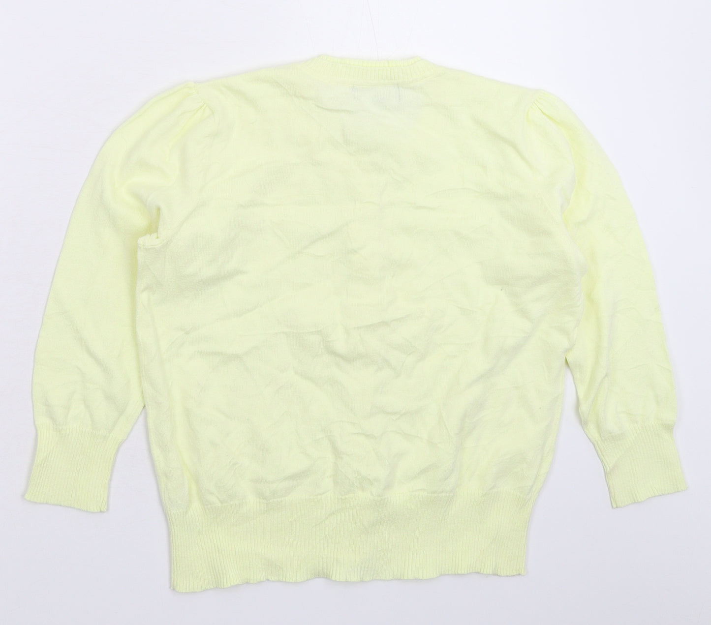 Debenhams Womens Yellow  Knit Cardigan Jumper Size 14