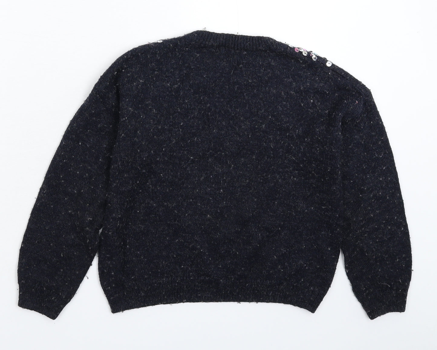 NEXT Girls Grey  Knit Pullover Jumper Size 9 Years