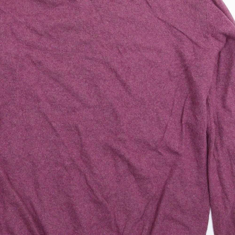 Duffer of St. George Mens Purple  Knit Pullover Jumper Size L
