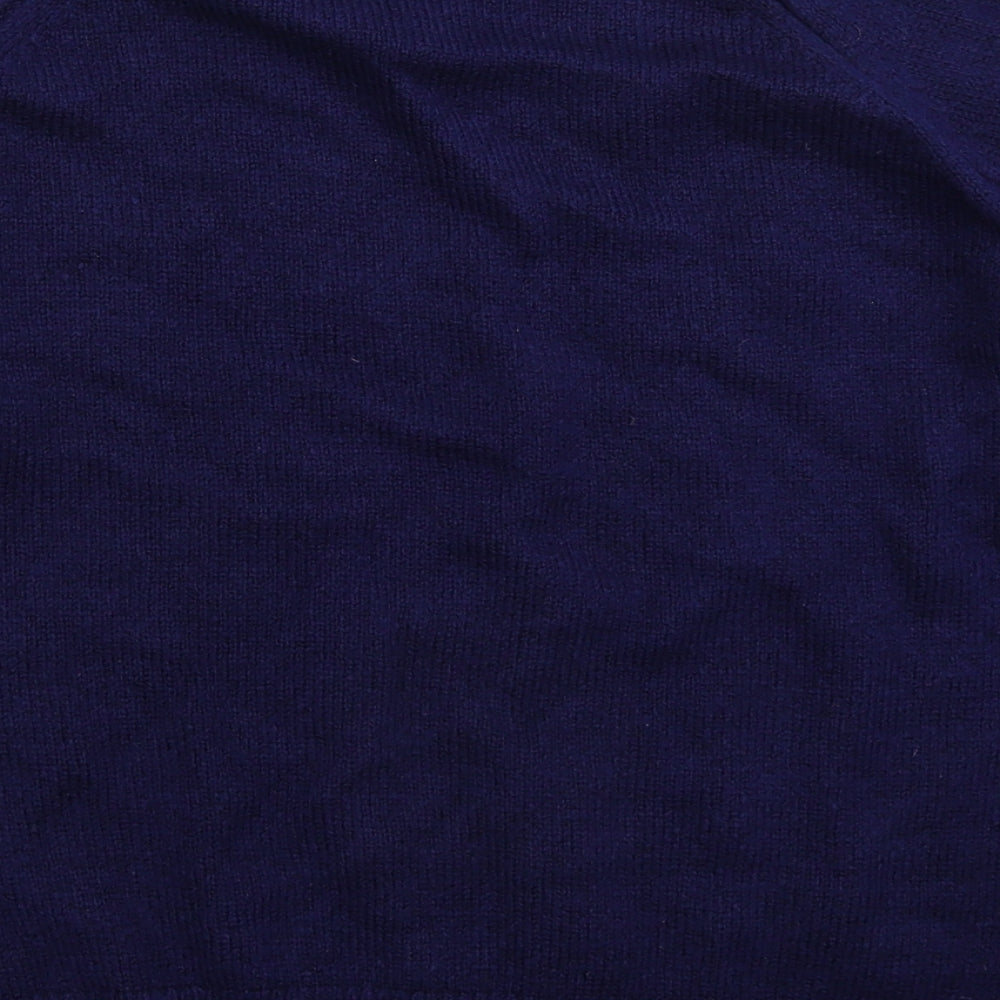 NEXT Womens Blue Geometric Knit Pullover Jumper Size M