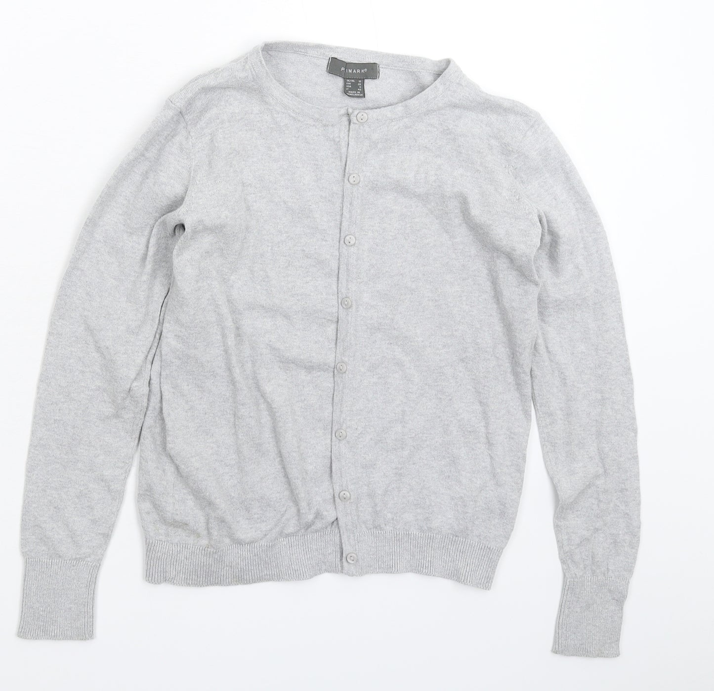 Primark Womens Grey  Knit Cardigan Jumper Size 10