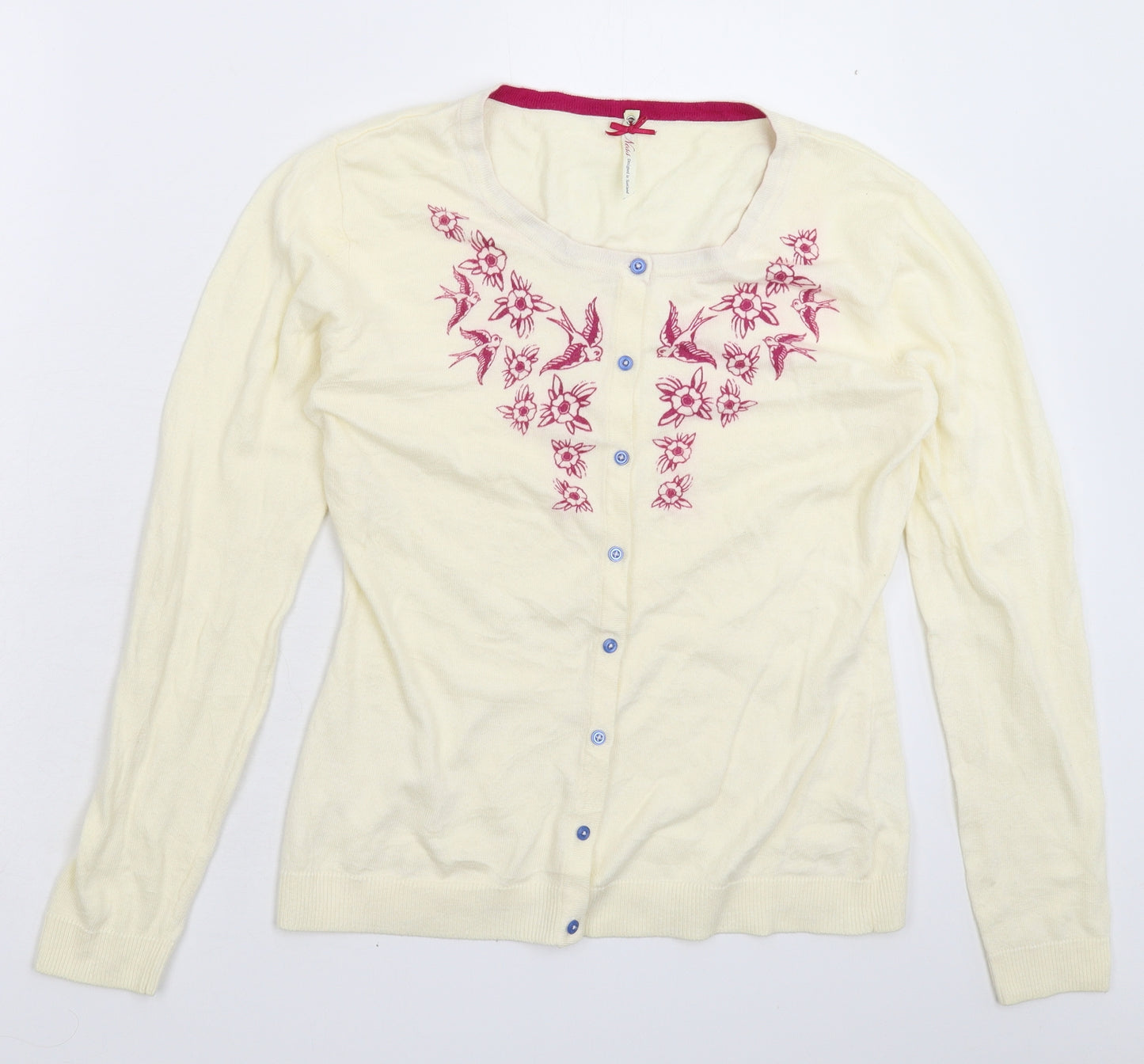 NEXT Womens White  Knit Cardigan Jumper Size M