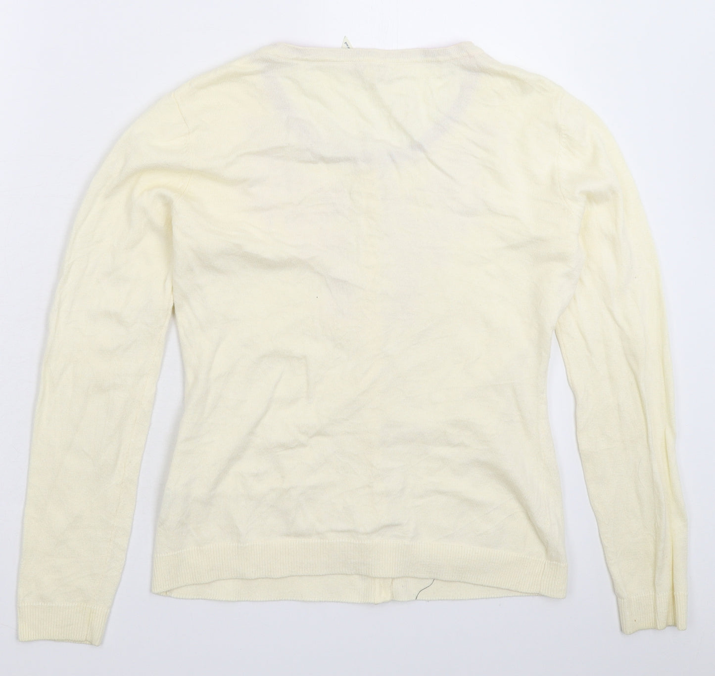 NEXT Womens White  Knit Cardigan Jumper Size M