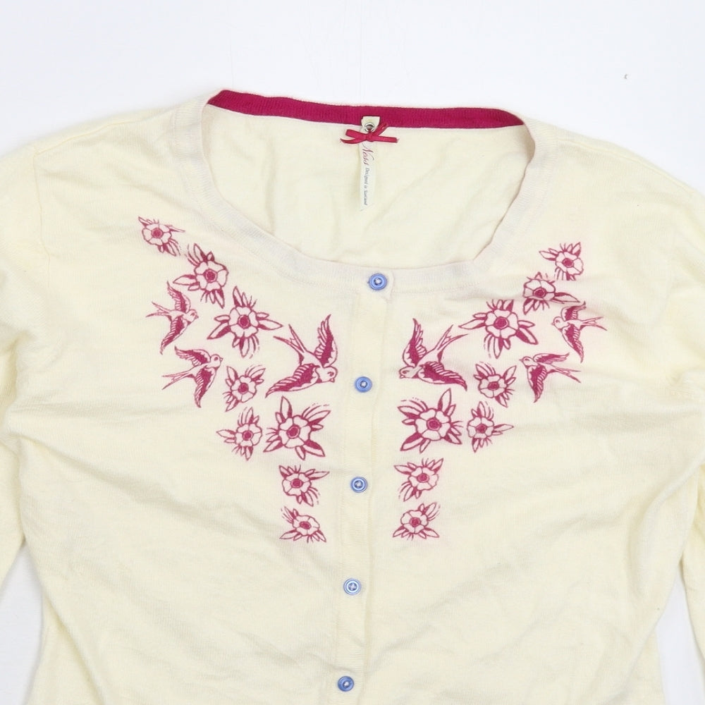 NEXT Womens White  Knit Cardigan Jumper Size M