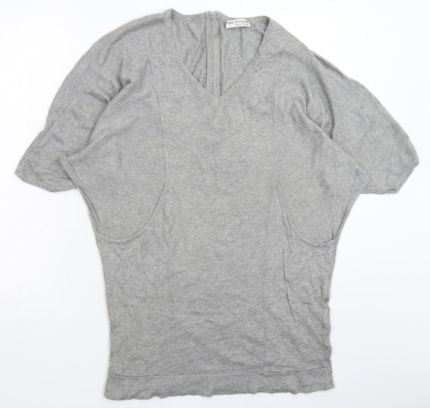 Autograph Womens Grey  Knit Jumper Dress  Size 12