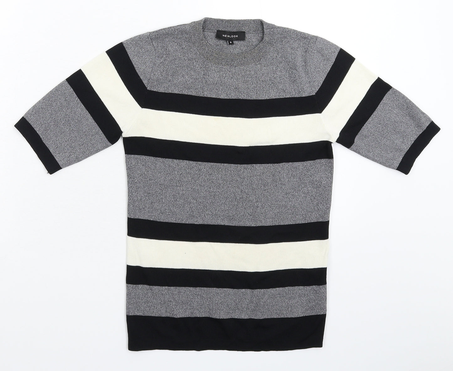 New Look Womens Multicoloured Striped Knit Pullover Jumper Size 6