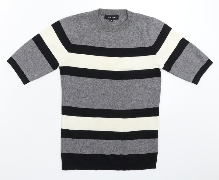 New Look Womens Multicoloured Striped Knit Pullover Jumper Size 6