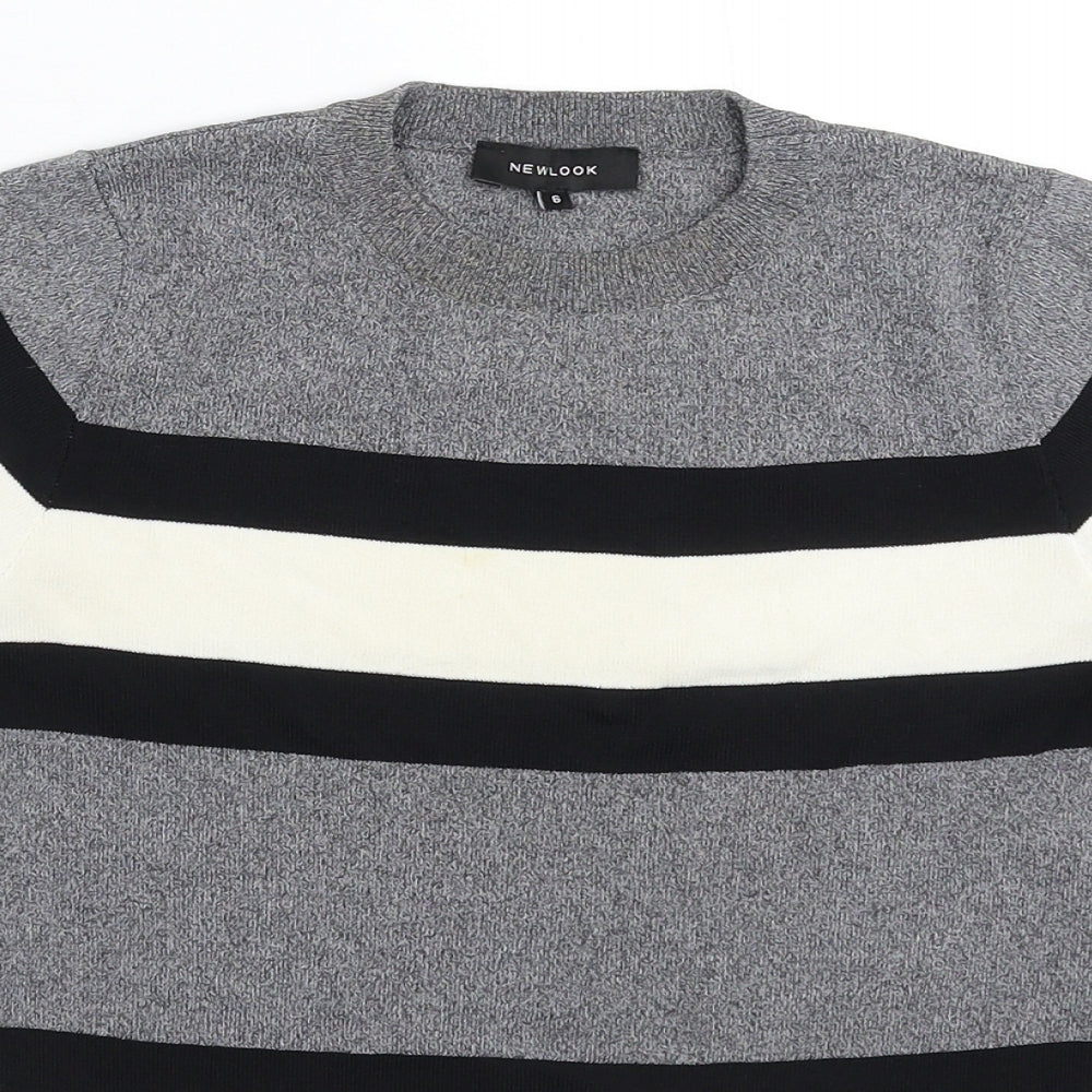 New Look Womens Multicoloured Striped Knit Pullover Jumper Size 6