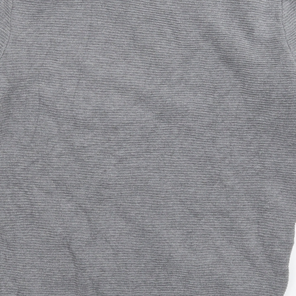 Zara Mens Grey  Knit Pullover Jumper Size S