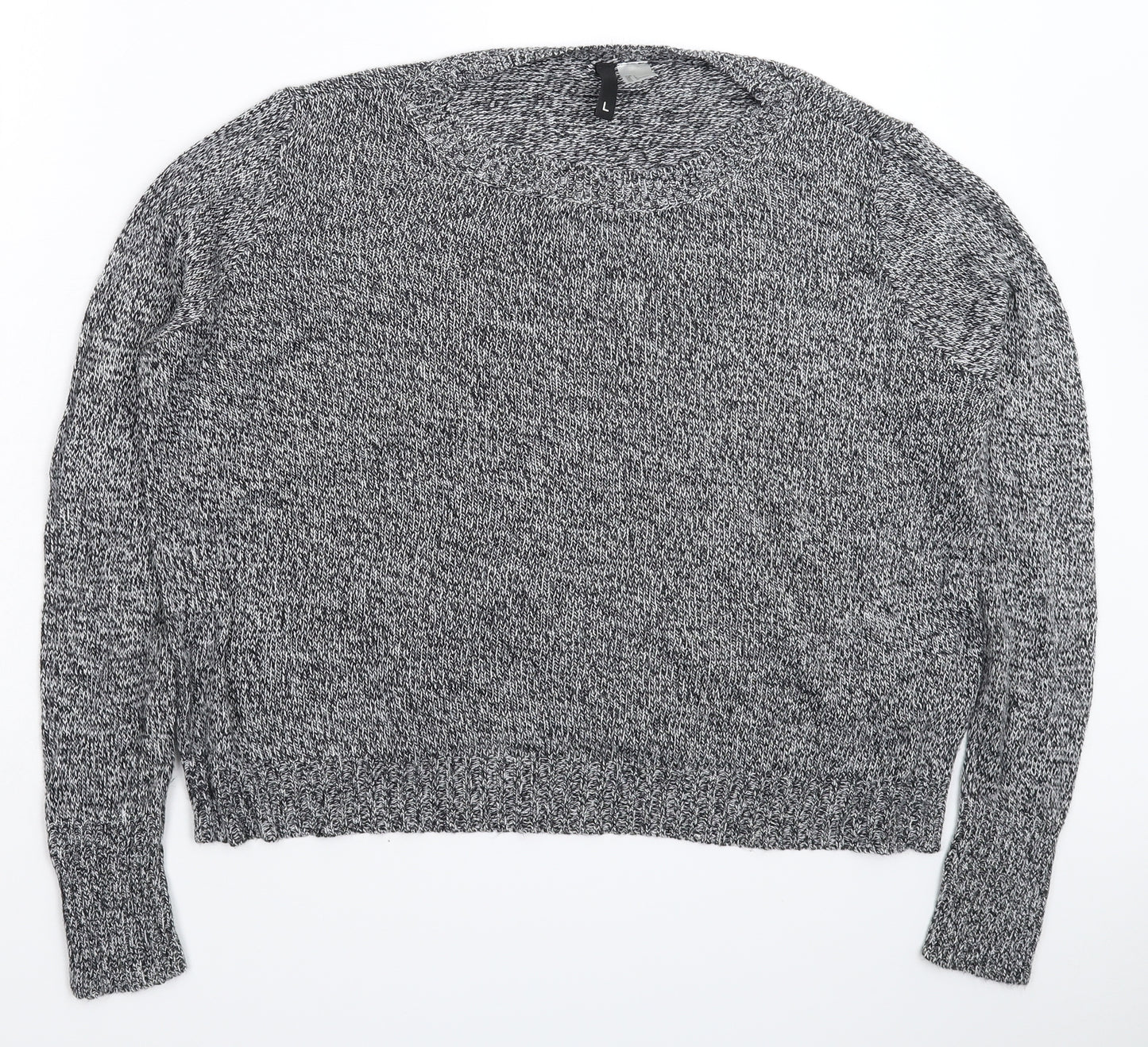 Divided Womens Grey  Knit Pullover Jumper Size L  - Oversized