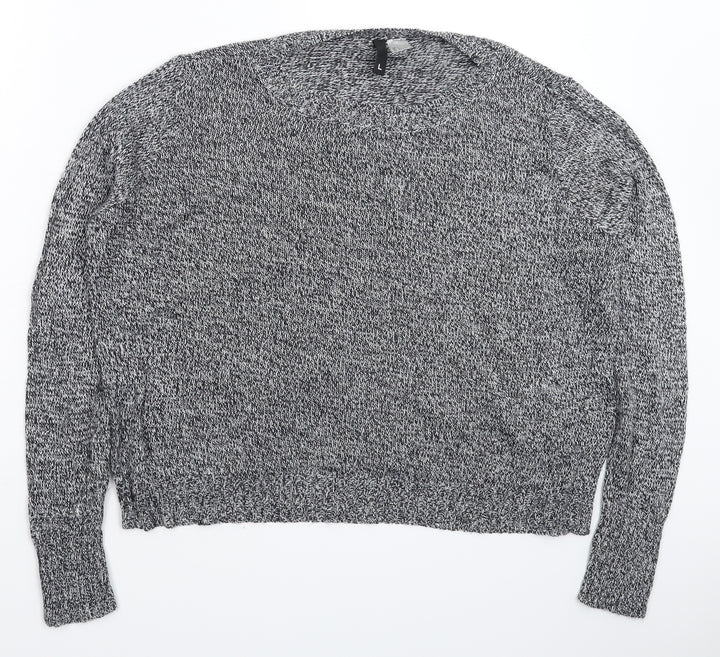 Divided Womens Grey  Knit Pullover Jumper Size L  - Oversized
