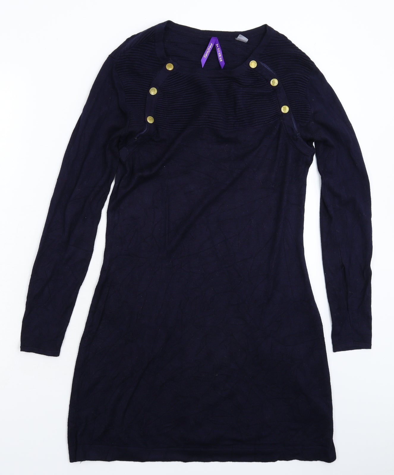 Seraphine Womens Blue  Knit Jumper Dress  Size 8