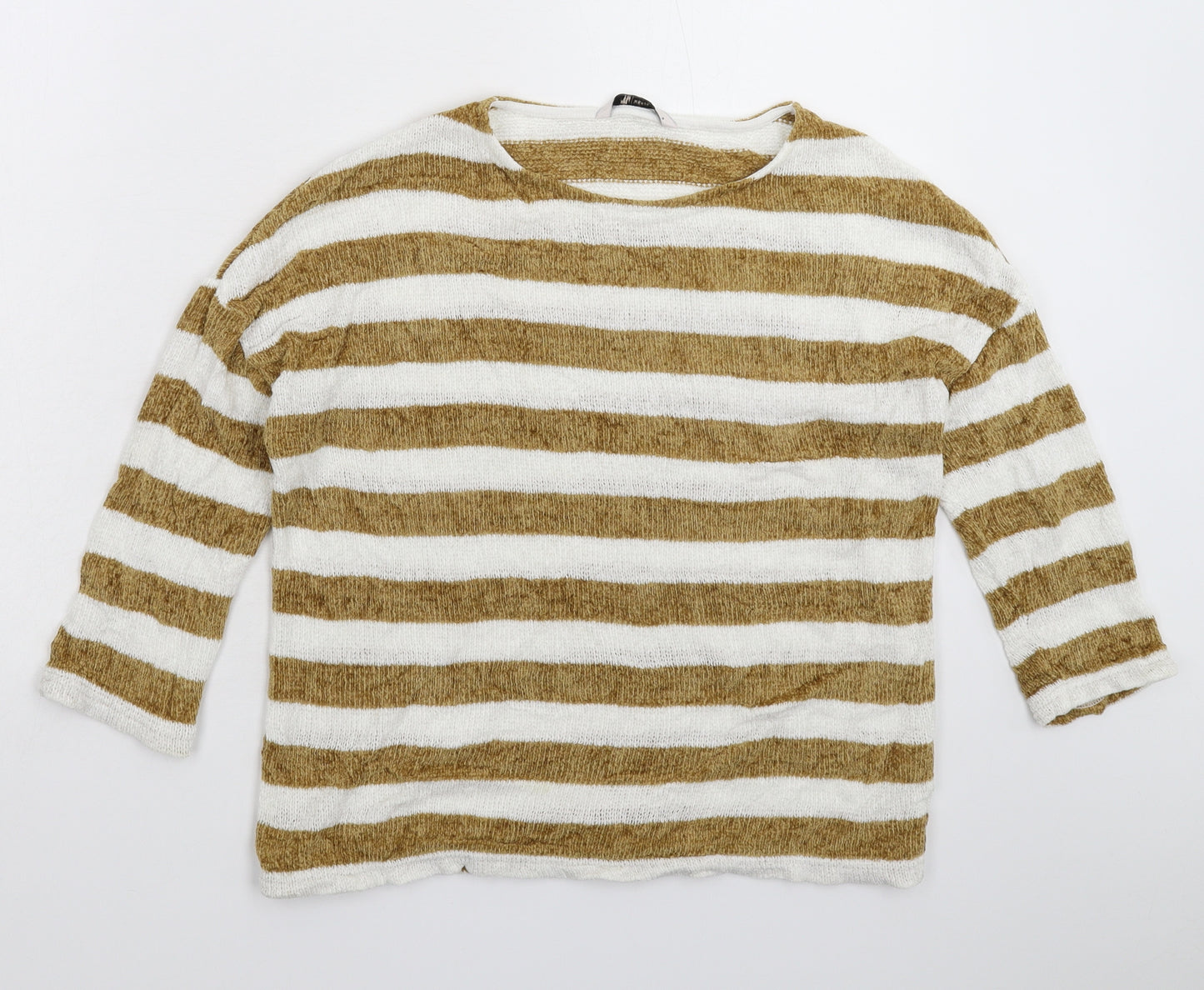 TU Womens Multicoloured Striped Knit Pullover Jumper Size 8