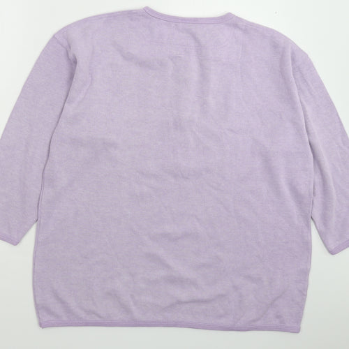 Mackays Womens Purple  Knit Pullover Jumper Size L  - Oversized