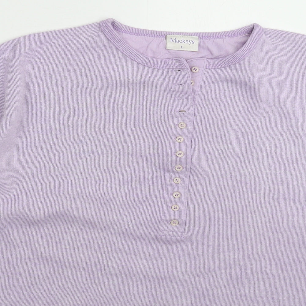 Mackays Womens Purple  Knit Pullover Jumper Size L  - Oversized