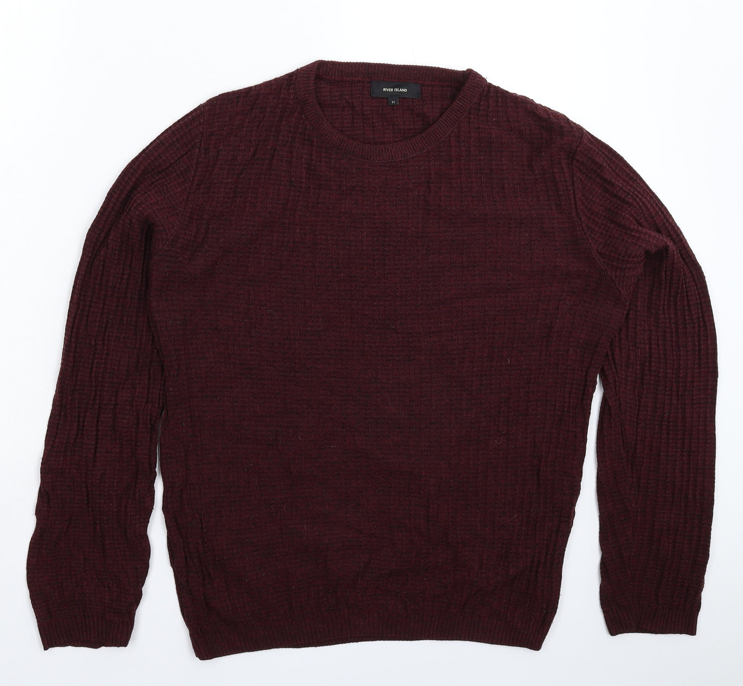 River Island Mens Brown  Knit Pullover Jumper Size M