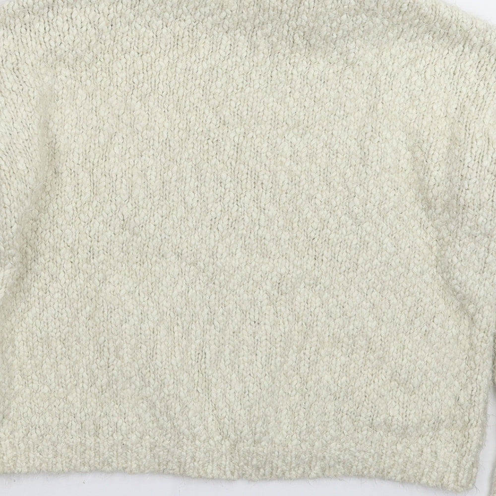NEXT Womens White  Knit Pullover Jumper Size 12
