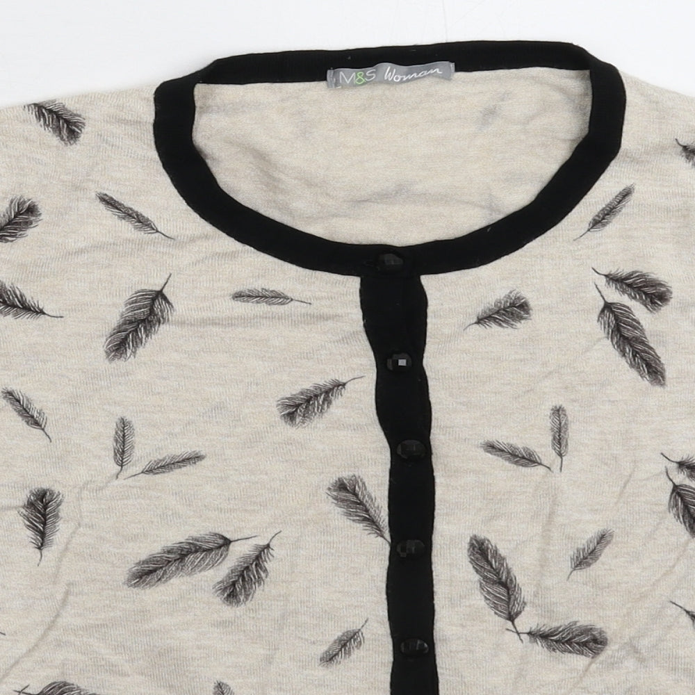 Marks and Spencer Womens Grey  Knit Pullover Jumper Size 18