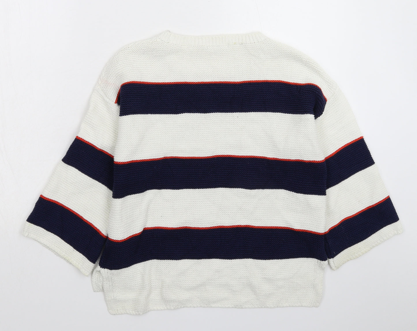 TU Womens Multicoloured Striped Knit Pullover Jumper Size 12