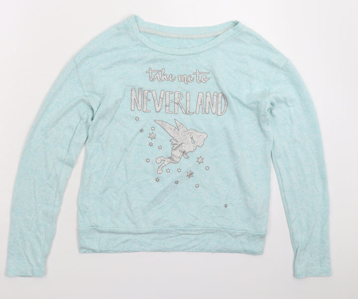 Disney Womens Blue Knit Pullover Jumper Size 8