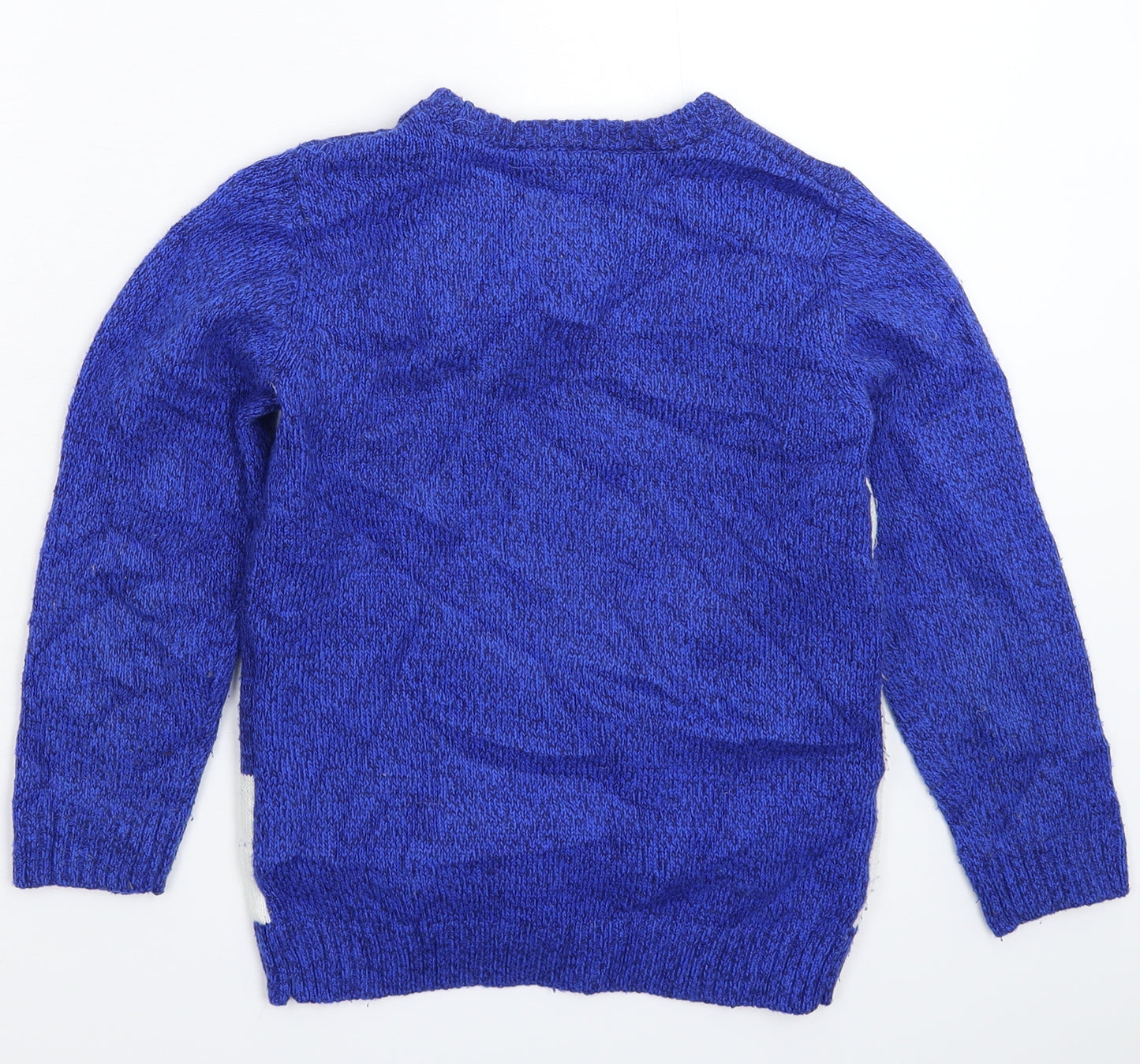 F&F Boys Blue  Knit Pullover Jumper Size 8-9 Years  - Christmas