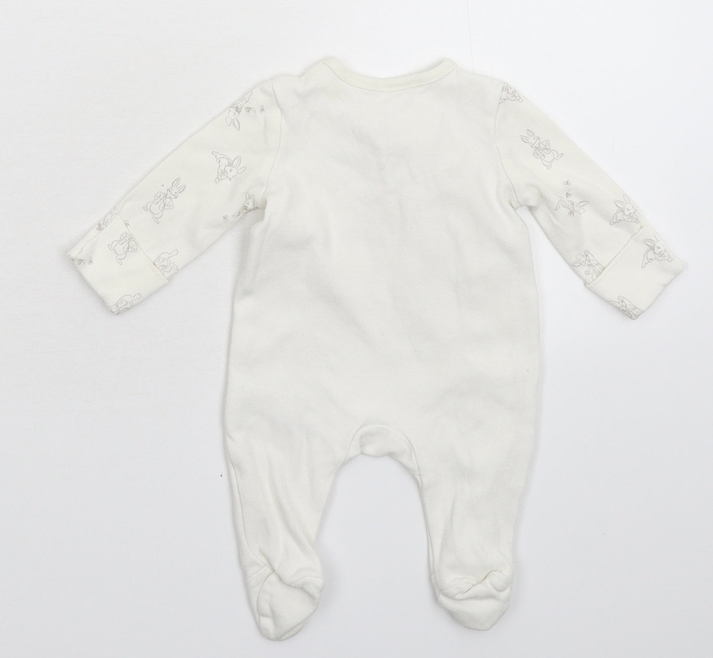George Baby White   Babygrow One-Piece Size Newborn