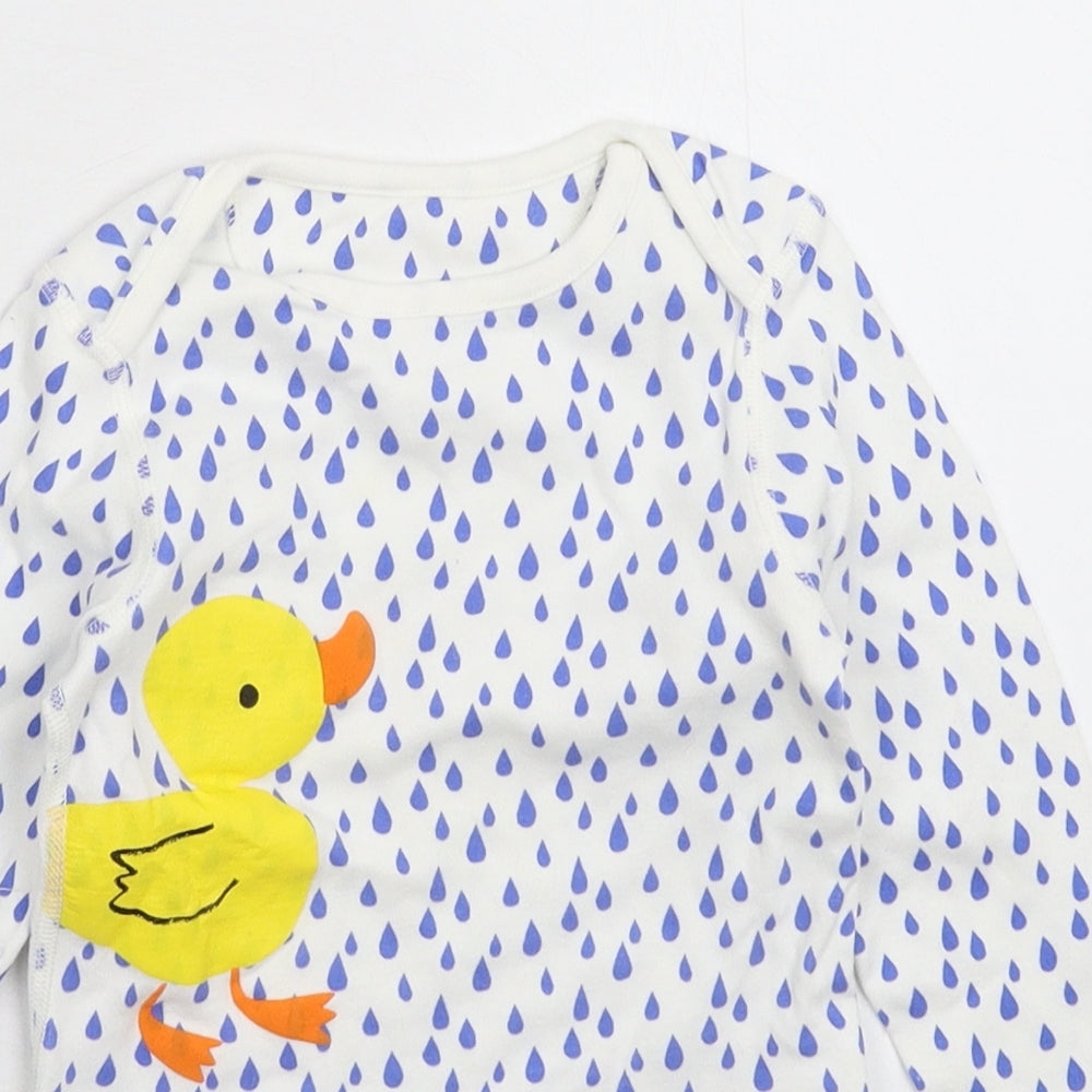 Marks and Spencer Baby White   Babygrow One-Piece Size 24 Months