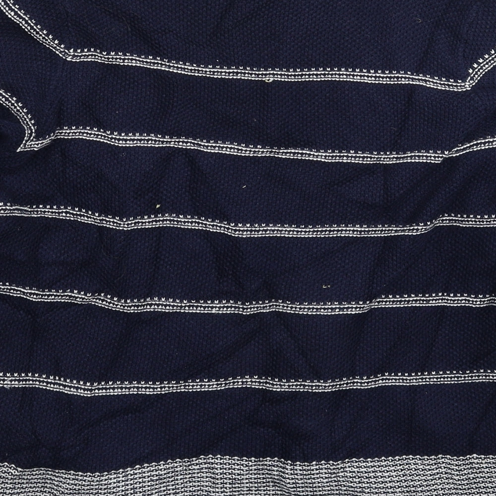 Papaya Womens Blue Striped Knit Pullover Jumper Size 14