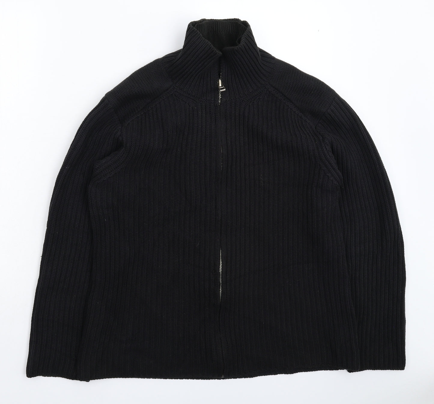 Full Circle Womens Black  Knit Jacket Coatigan Size L