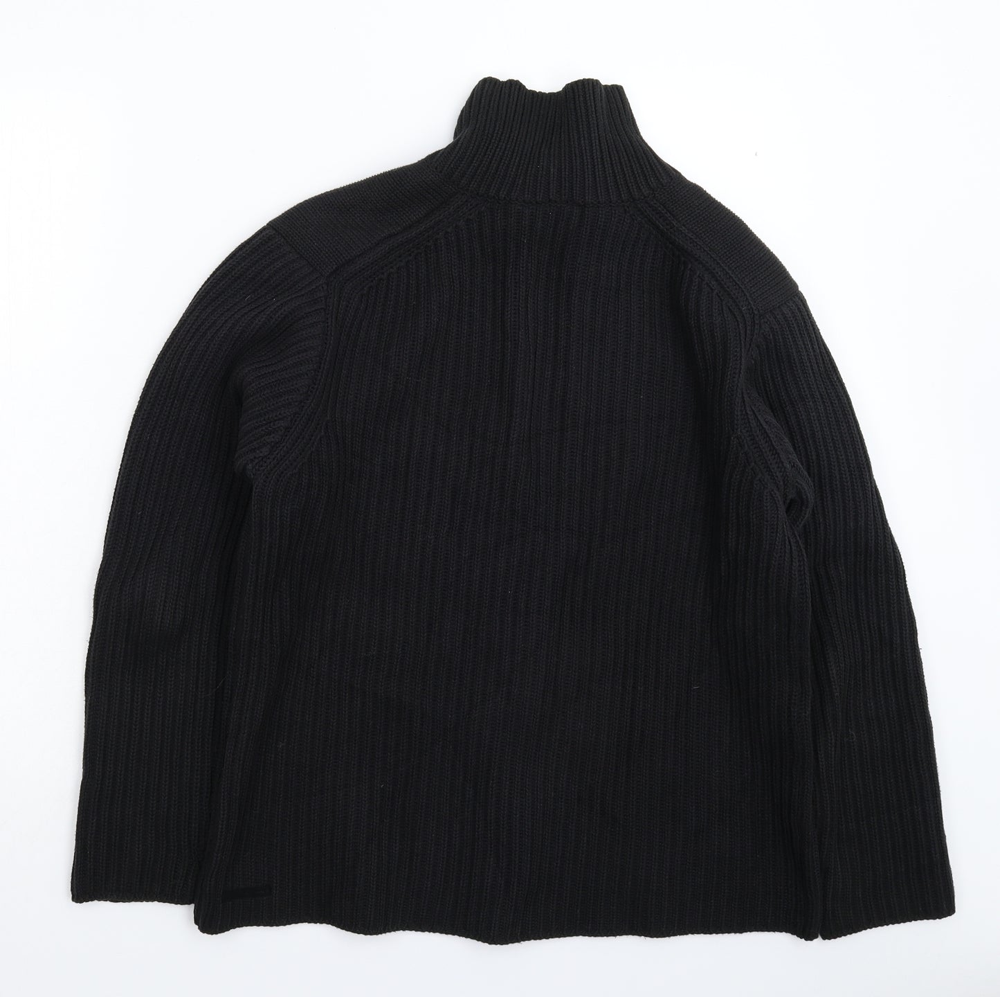 Full Circle Womens Black  Knit Jacket Coatigan Size L