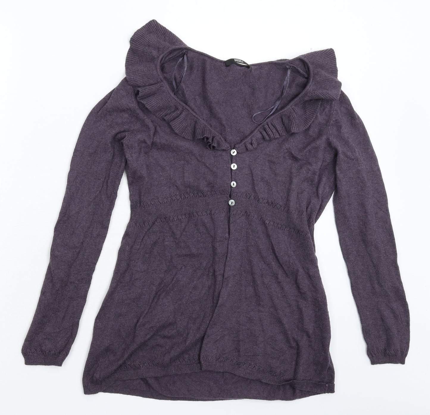 Marks and Spencer Womens Purple  Knit Cardigan Jumper Size 10