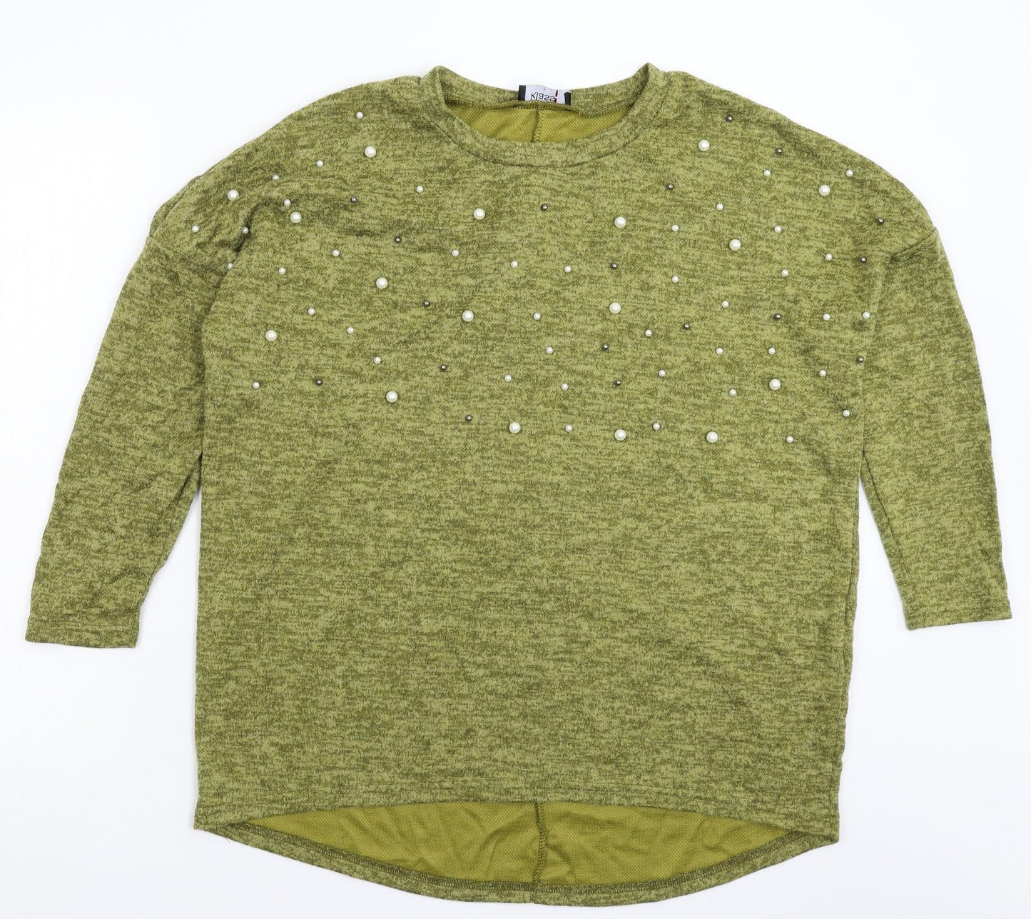 Klass Womens Green  Knit Pullover Jumper Size L