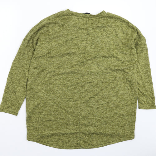 Klass Womens Green  Knit Pullover Jumper Size L