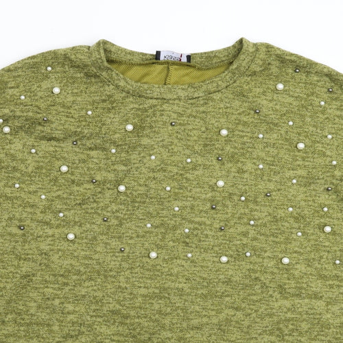 Klass Womens Green  Knit Pullover Jumper Size L