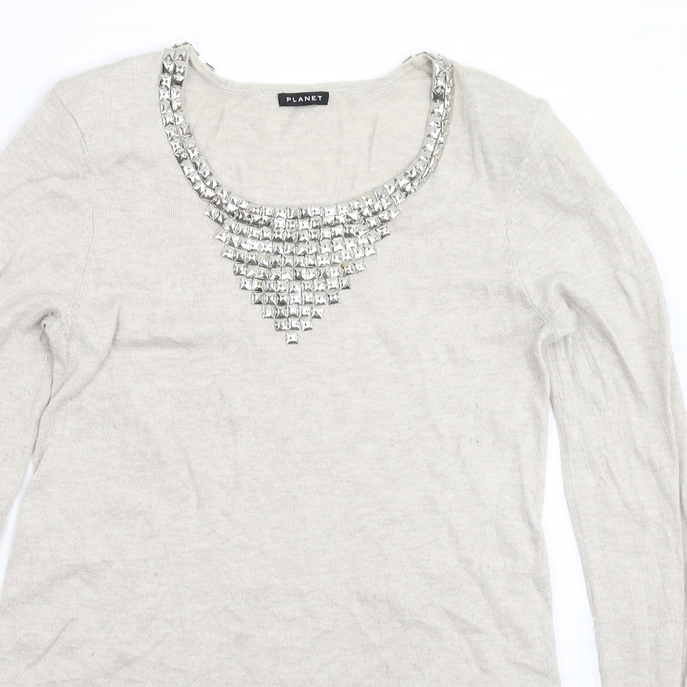 Planet Womens Grey  Knit Jumper Dress  Size M