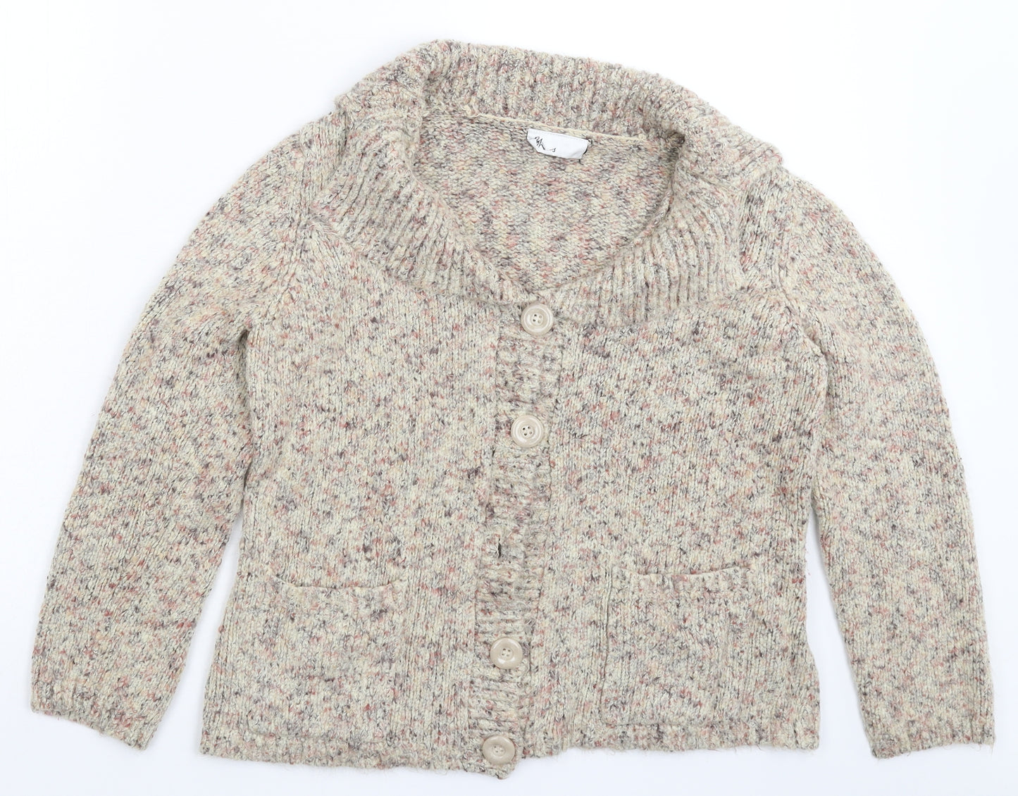BHS Womens Grey  Knit Cardigan Jumper Size 18