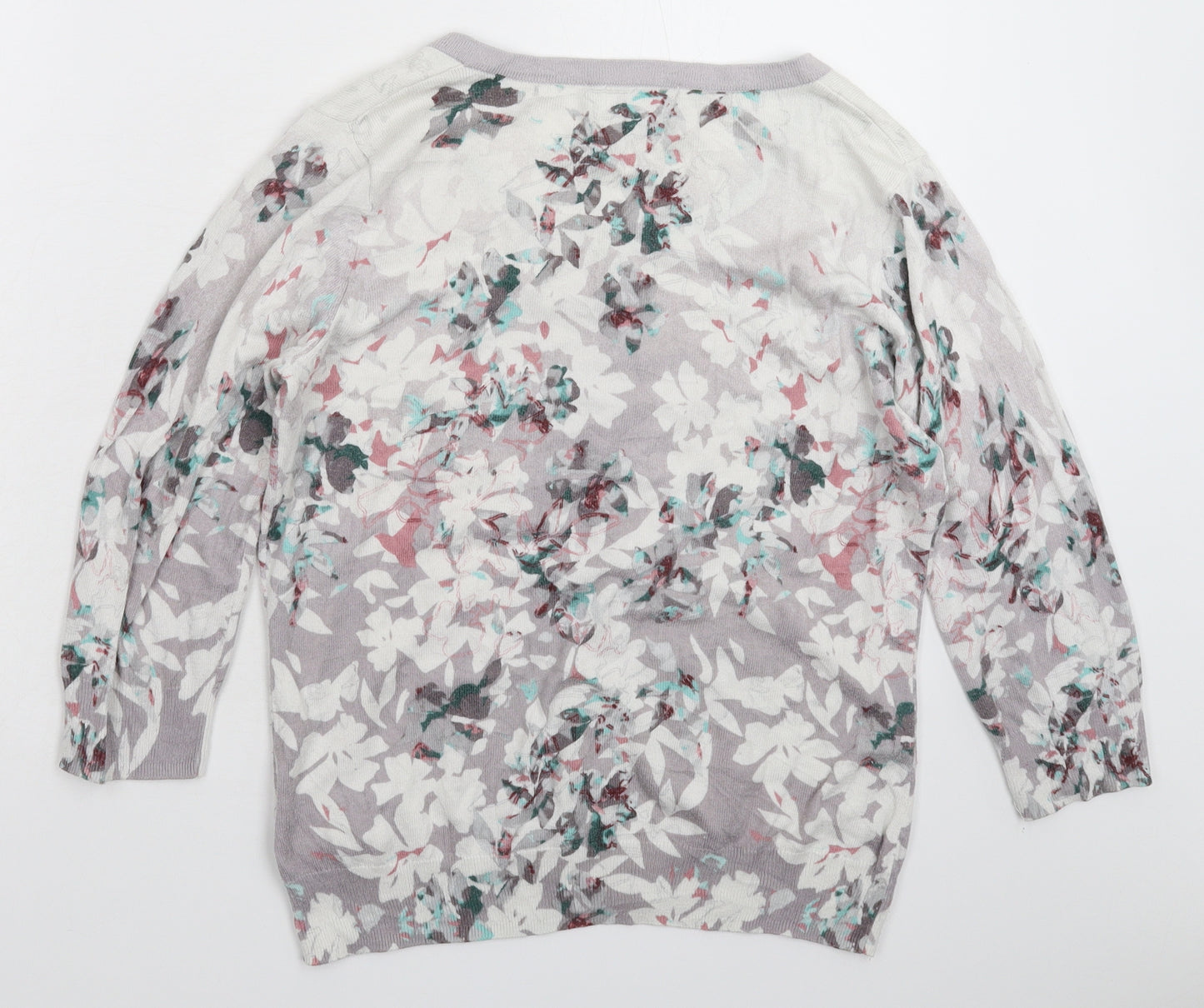 Per Una Womens Multicoloured Floral Knit Pullover Jumper Size 14