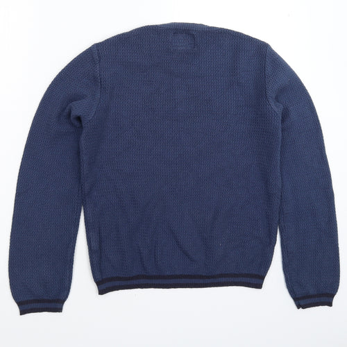 Topman Mens Blue  Knit Pullover Jumper Size S