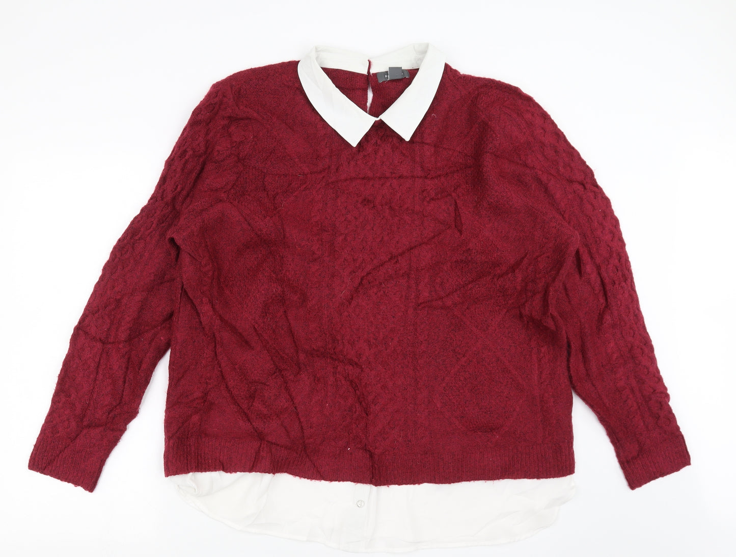 Primark Womens Purple  Knit Pullover Jumper Size XL