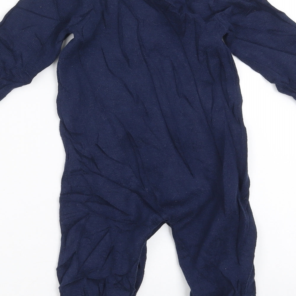 Nutmeg Boys Blue  Knit Babygrow One-Piece Size 3-6 Months  - Bear