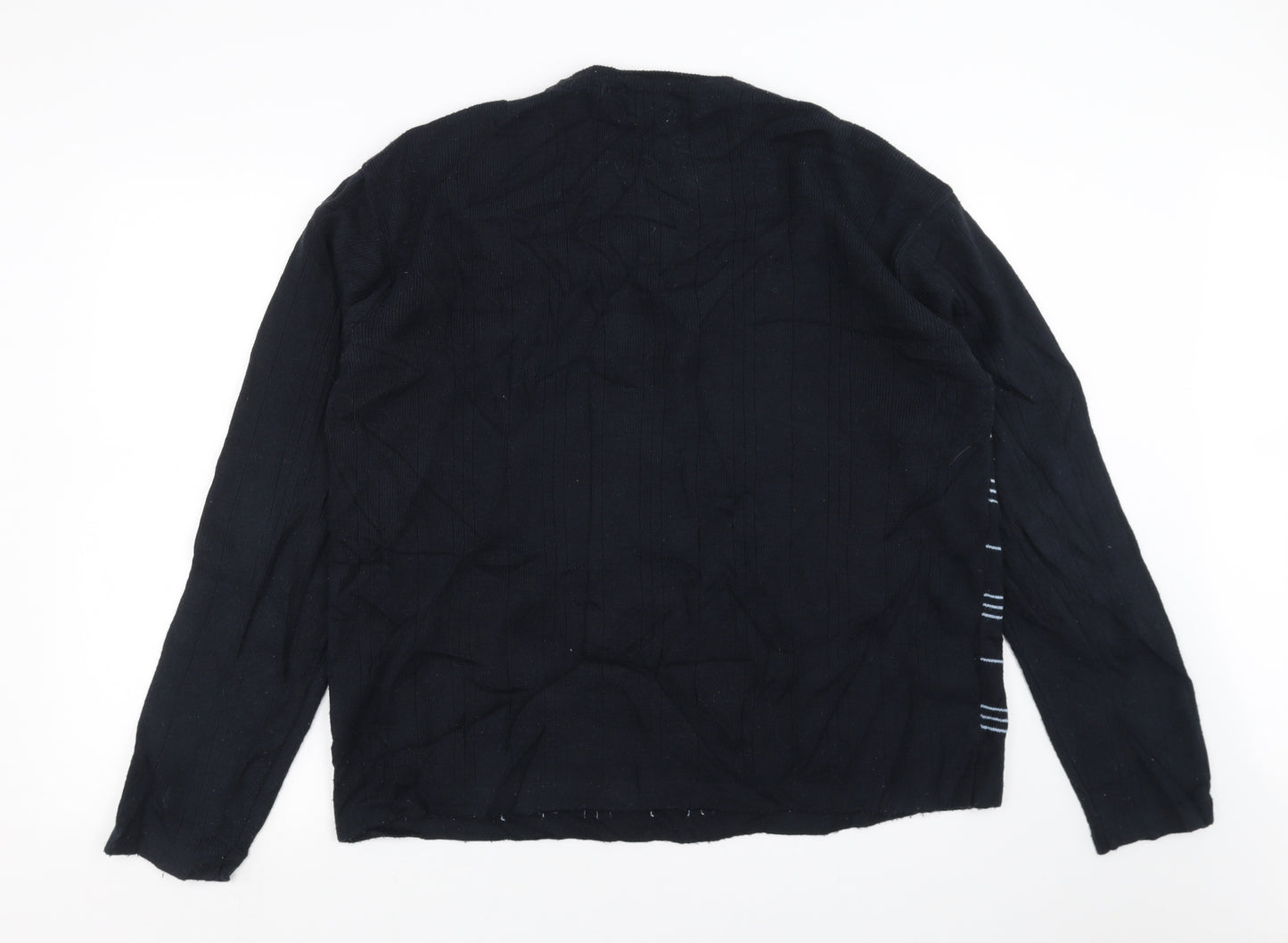 Georgio Collections Mens Blue Check Knit Pullover Jumper