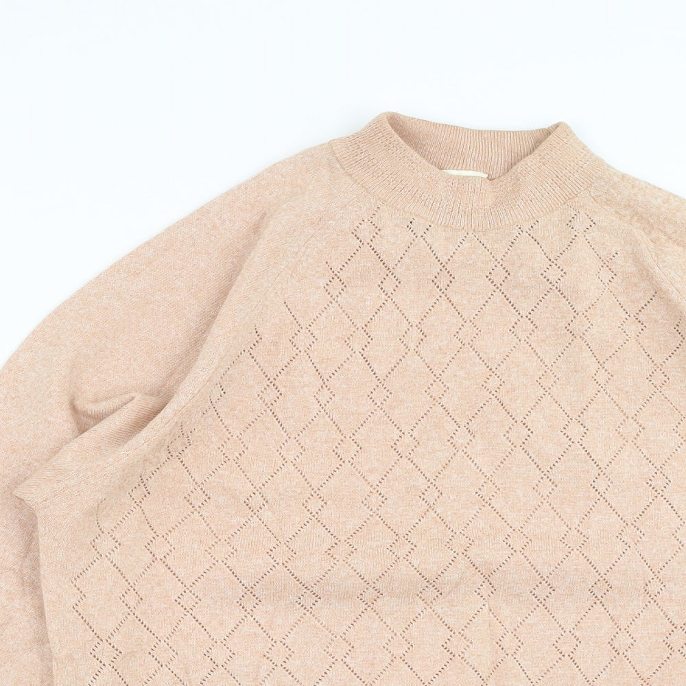 Littlewoods Womens Purple Geometric Knit Pullover Jumper Size 14