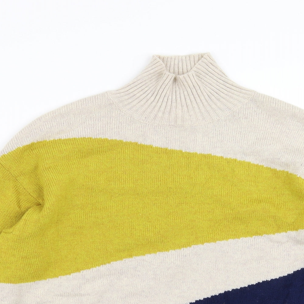 Marks and Spencer Womens Beige  Knit Pullover Jumper Size 12  - Colour Block