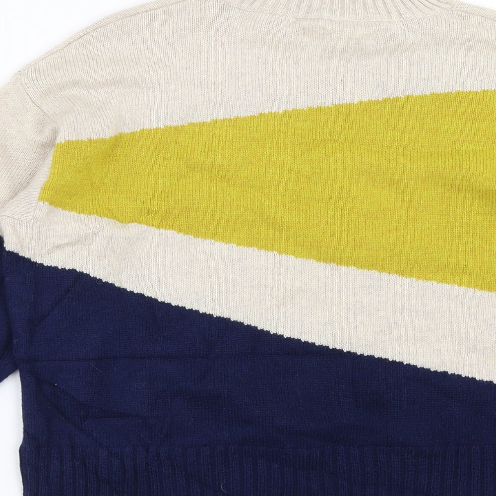 Marks and Spencer Womens Beige  Knit Pullover Jumper Size 12  - Colour Block